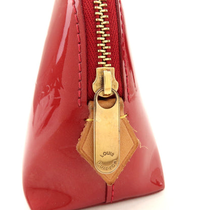 Louis Vuitton Cosmetic Monogram Vernis, Red, Patent Leather, Toiletry Case