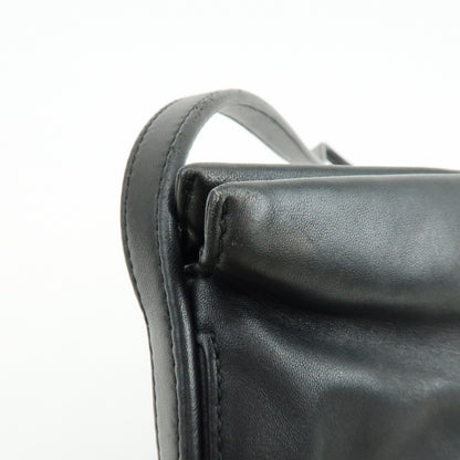 Loewe Vintage Anagram Leather, Black, Leather, Handbag