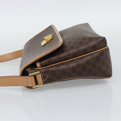 Celine Macadam Canvas, Brown, Canvas, Shoulder Bag