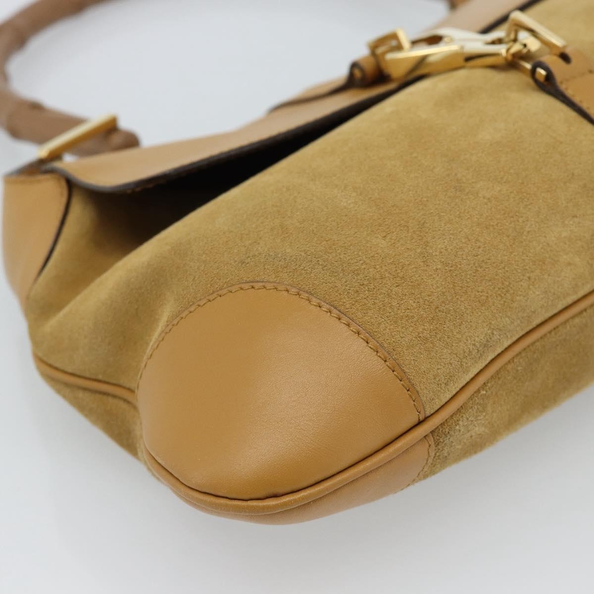 Gucci Bamboo Jackie Suede, Beige, Suede, Handbag