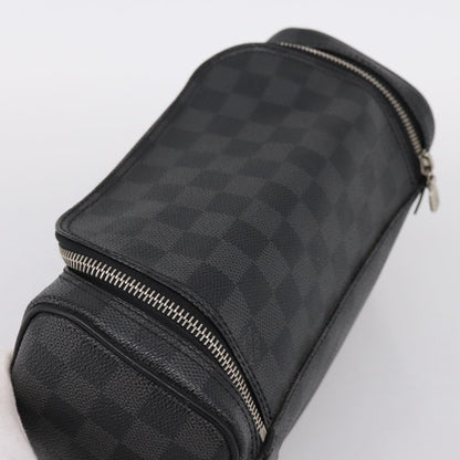 Louis Vuitton Trousse Toilette Damier Canvas, Black, Canvas, Clutch