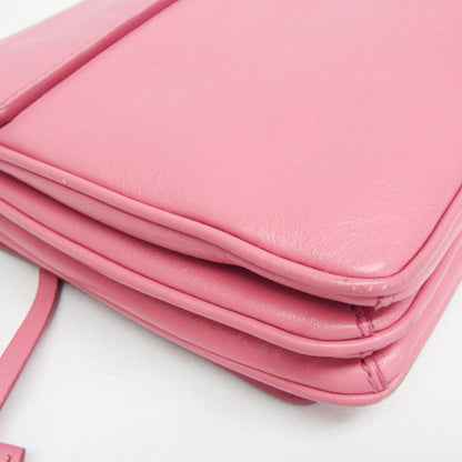 Prada Lux Chain Lock Flap Saffiano Leather, Pink, Leather, Shoulder Bag