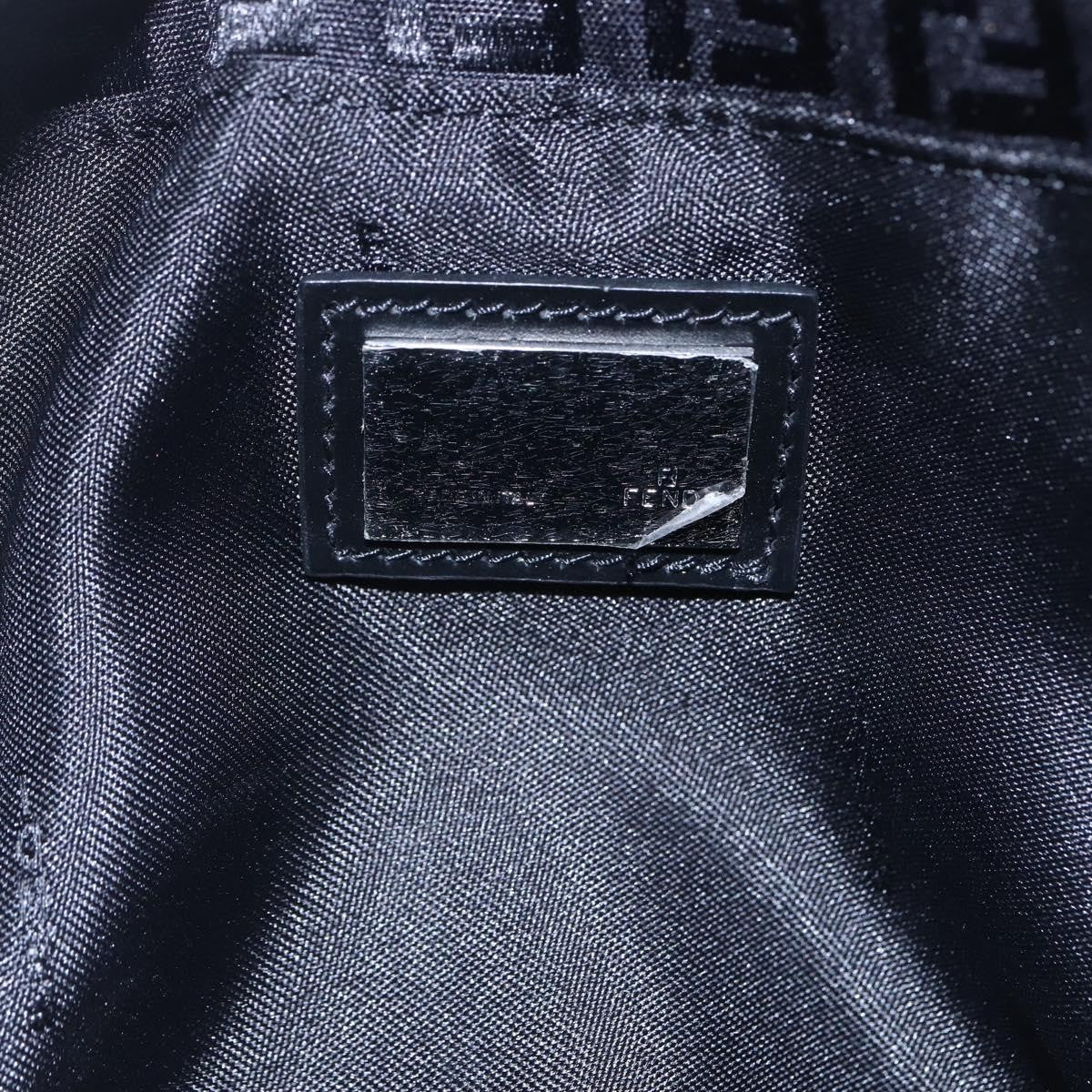 Fendi Vintage Shopping Zucchino Canvas, Black, Canvas, Tote Bag