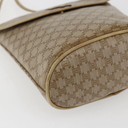 Celine Vintage Macadam Canvas, Beige, Canvas, Shoulder Bag