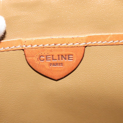 Celine Vintage Macadam Canvas and Leather, Beige, Canvas, Handbag