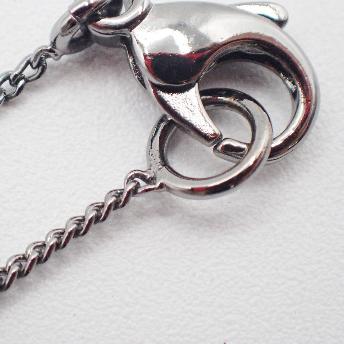 Chanel CC Flower Ladybug Silver Plated and Acrylic, Silver, Metal, Necklace