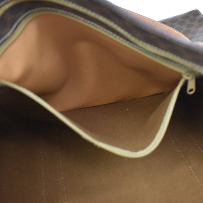 Celine Vintage Macadam Shopper Coated Canvas, Brown, Canvas, Tote Bag