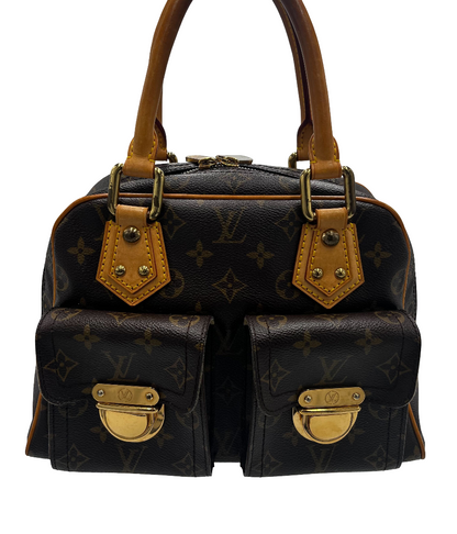 Louis Vuitton Manhattan Handbag Monogram Canvas, BROWN, CANVAS, Handbag
