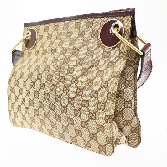 Gucci Crossbody Canvas, Beige, Canvas, Shoulder Bag