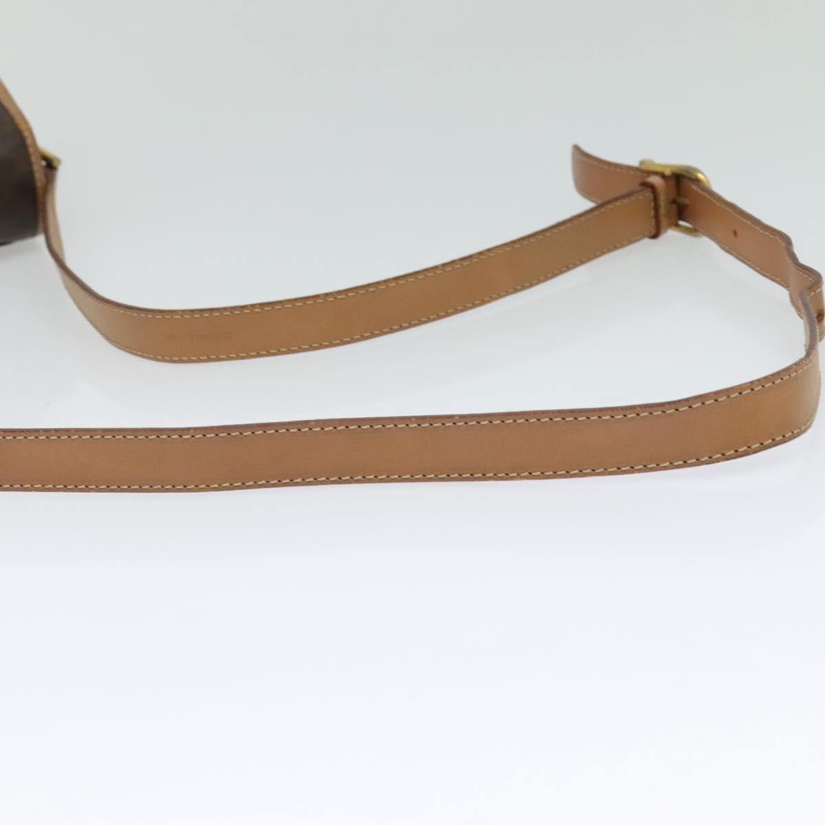 Celine Vintage Macadam Circle Logo Canvas and Leather, Brown, Canvas, Shoulder Bag