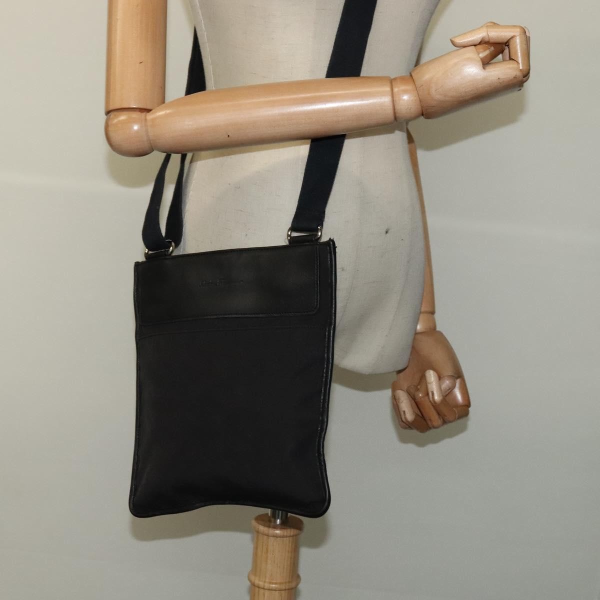 Salvatore Ferragamo Vintage Nylon, Black, Nylon, Shoulder Bag