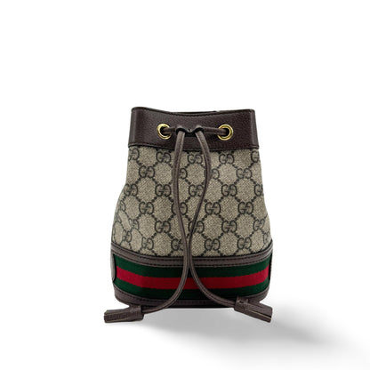 Gucci Ophidia Bucket GG Coated Canvas, Brown, Canvas, Handbag