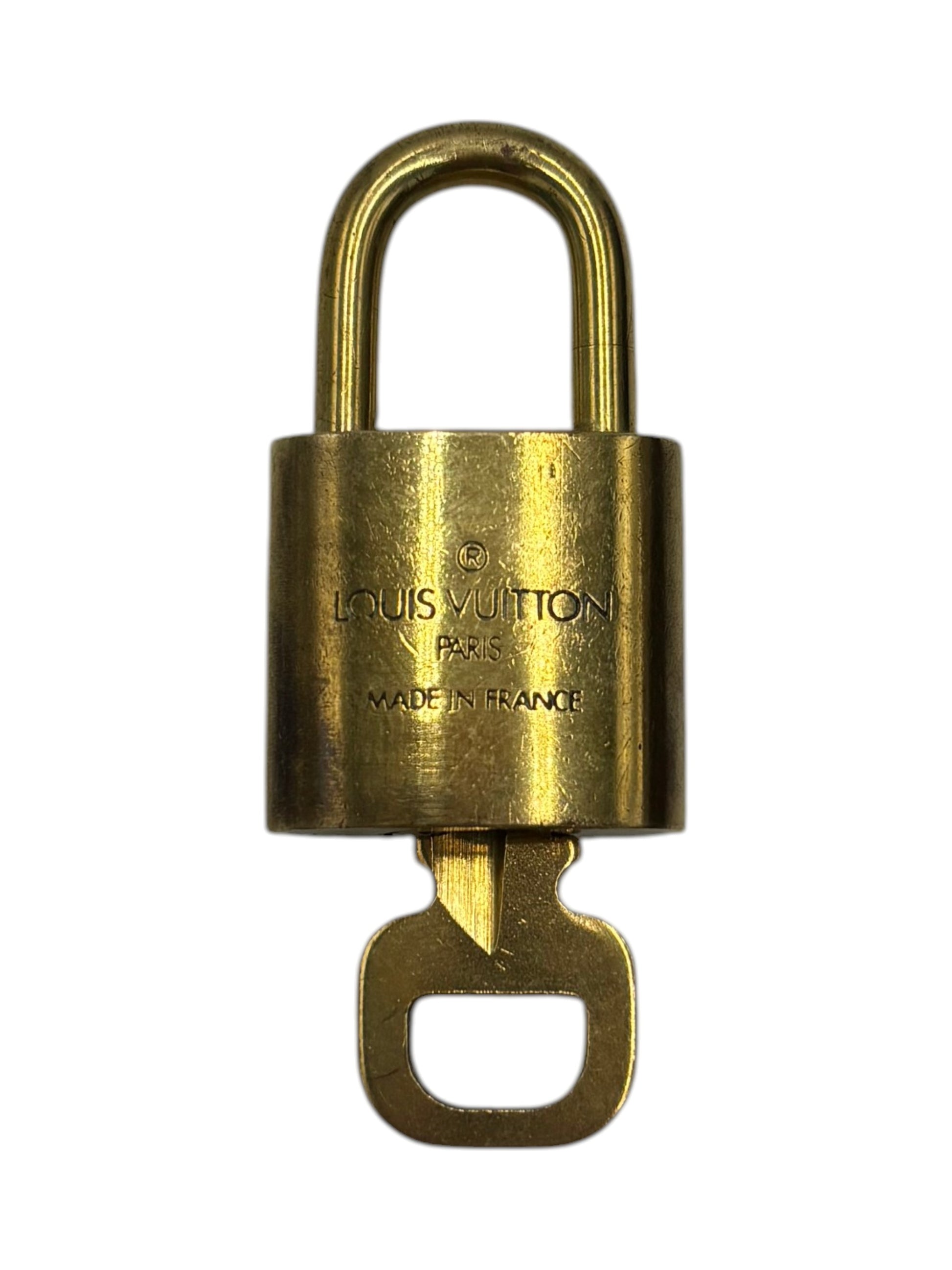 Louis Vuitton Padlock and Key Logo Cufflinks Metal, Gold, Metal, Charm