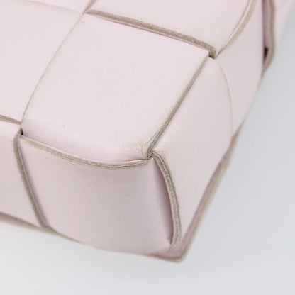 Bottega Veneta Cassette Maxi Intrecciato Leather, Pink, Leather, Crossbody Bag