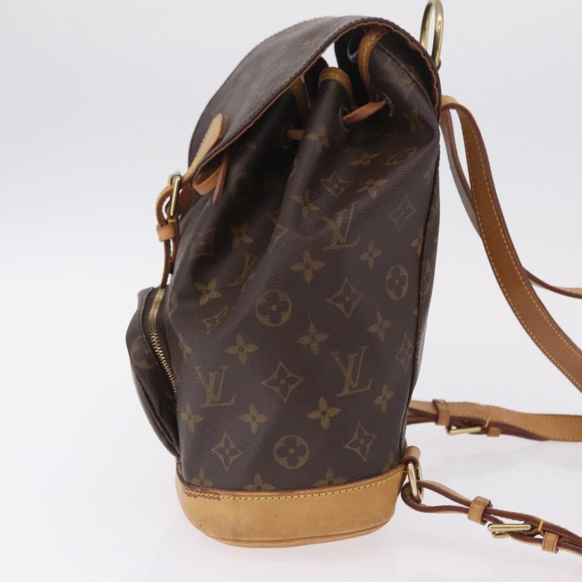 Louis Vuitton Vintage Montsouris Monogram Canvas, Brown, Canvas, Backpack