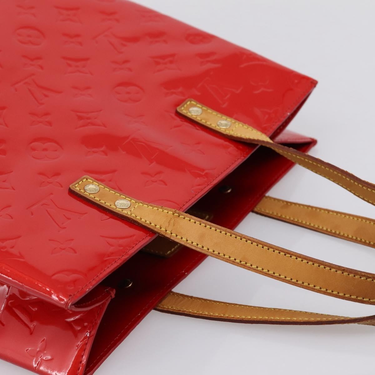 Louis Vuitton Reade Monogram Vernis, Red, Patent Leather, Handbag