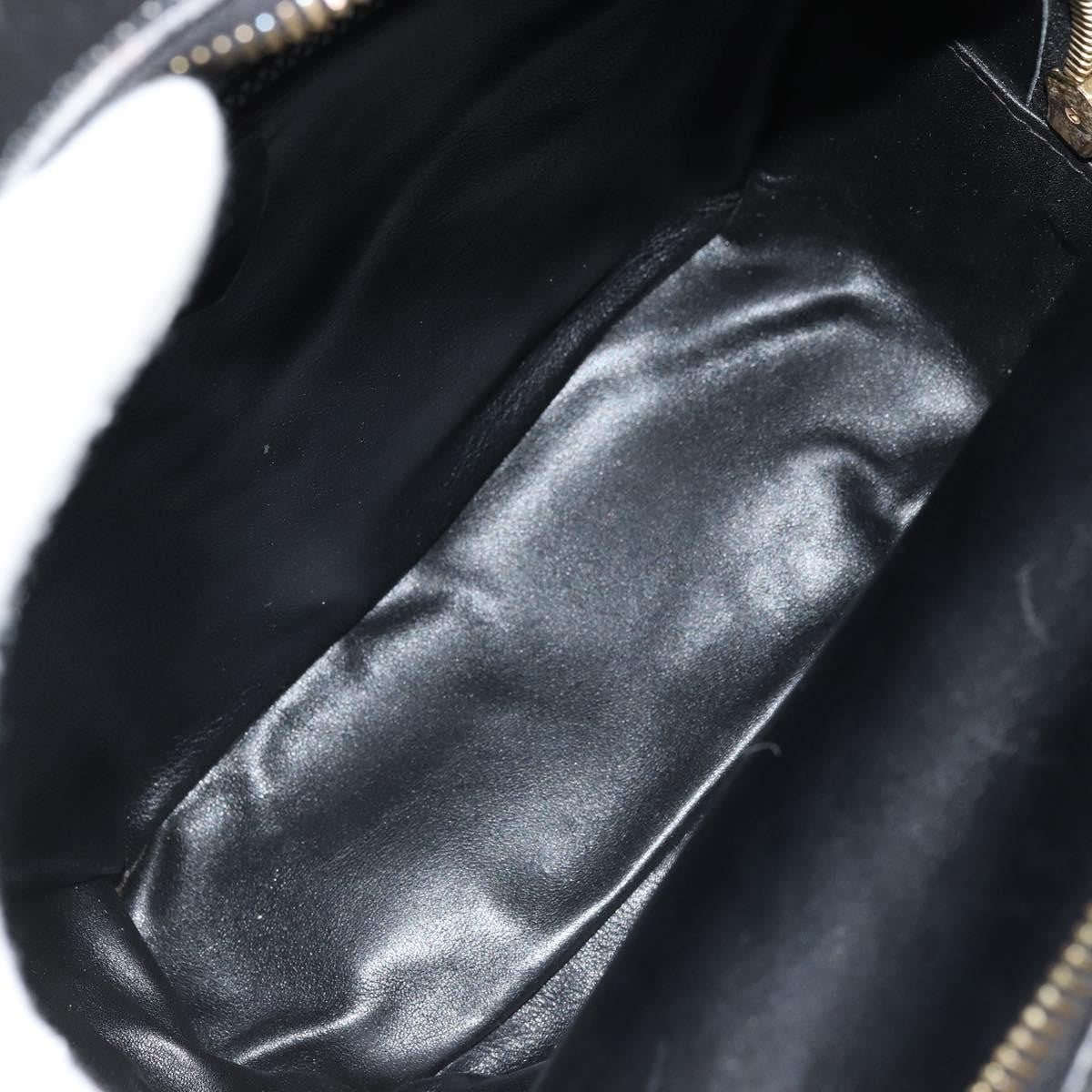 Celine Circle Logo Leather, Black, Leather, Shoulder Bag