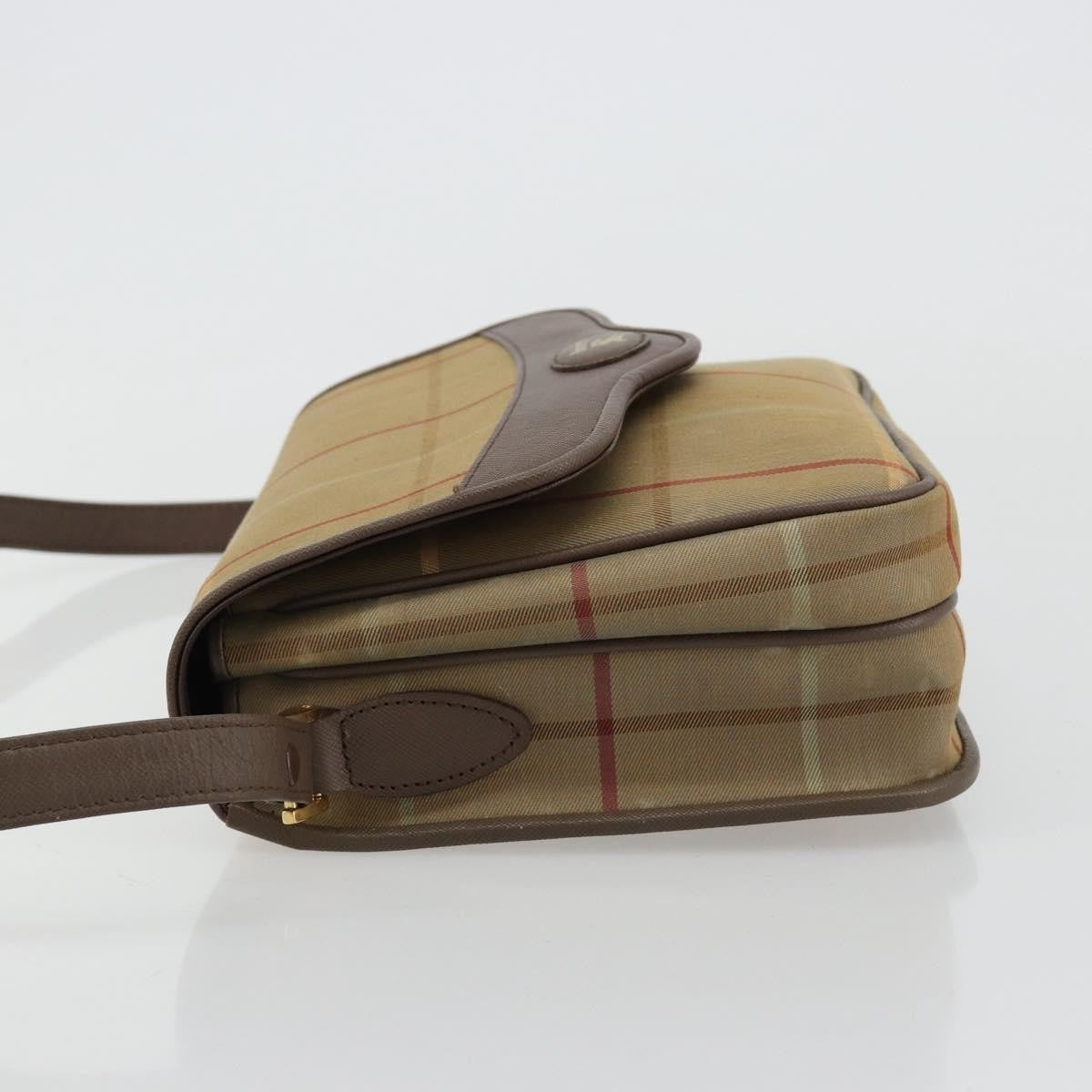Burberry Nova Check Canvas and Leather, Brown, Canvas, Handbag