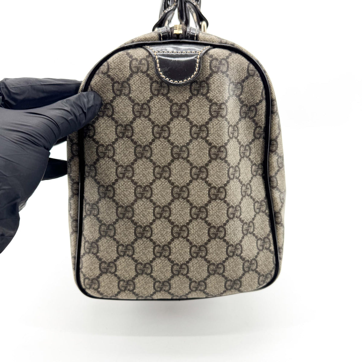 Gucci Joy Boston GG Coated Canvas, Black, Canvas, Handbag