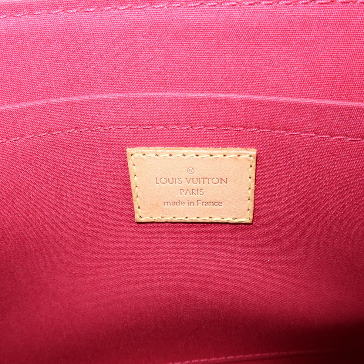 Louis Vuitton Rosewood Avenue Monogram Vernis, Red, Patent Leather, Handbag
