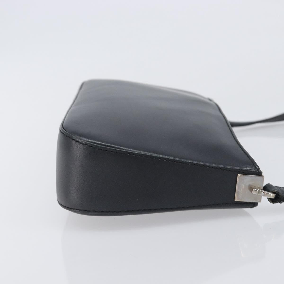 Salvatore Ferragamo Gancini Leather, Black, Leather, Shoulder Bag