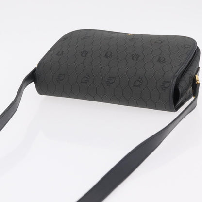 Christian Dior Vintage Honeycomb Canvas, Black, Canvas, Shoulder Bag