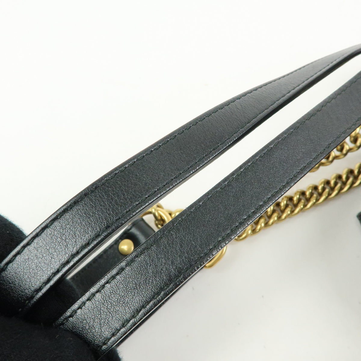 Gucci GG Marmont Chain Matelasse Leather, Black, Leather, Crossbody Bag