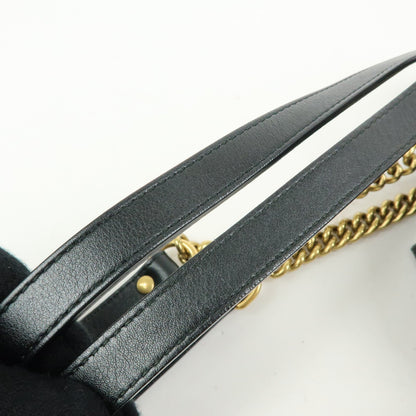 Gucci GG Marmont Chain Matelasse Leather, Black, Leather, Crossbody Bag