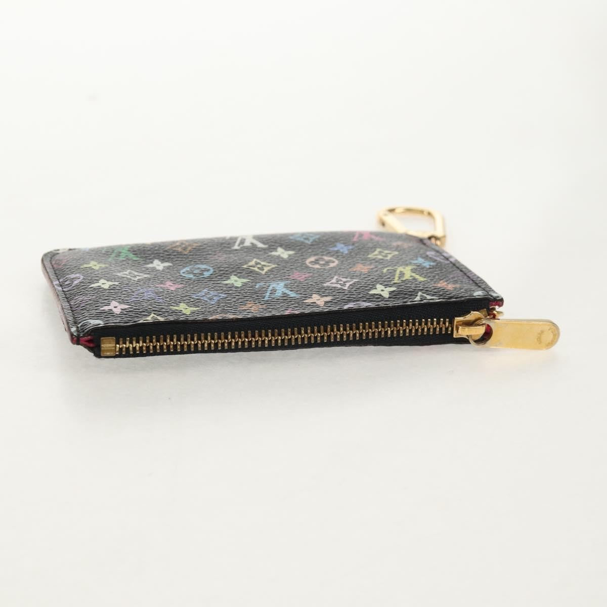 Louis Vuitton Pochette clés NM Monogram Multicolor Canvas, Black, Canvas, Wallet