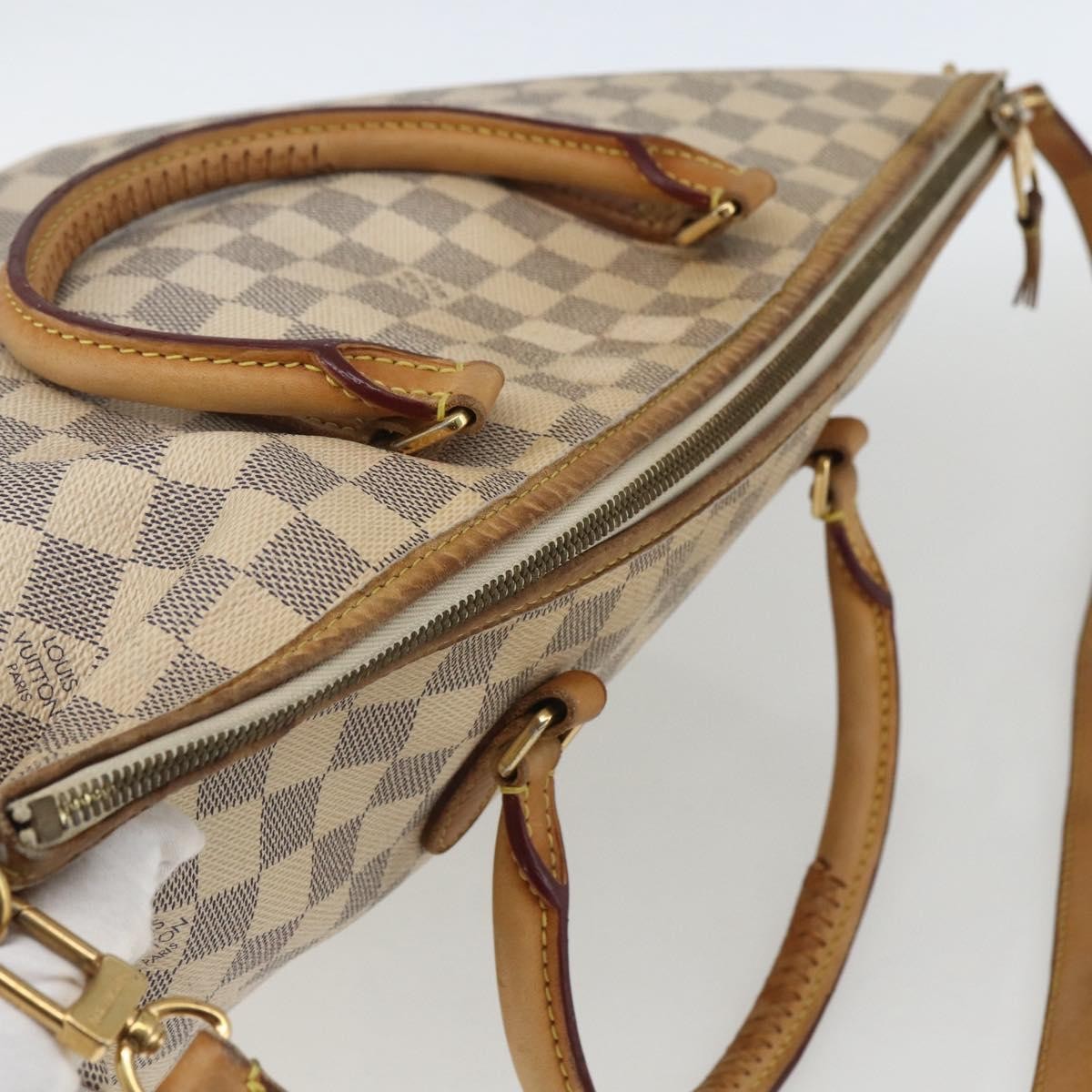 Louis Vuitton Riviera Damier, Beige, Canvas, Handbag
