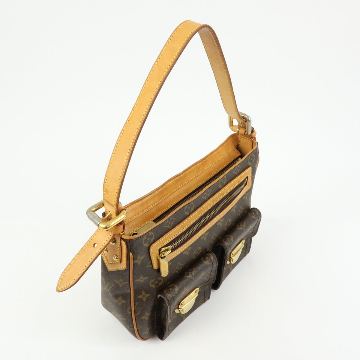 Louis Vuitton Hudson Monogram Canvas, Brown, Canvas, Handbag
