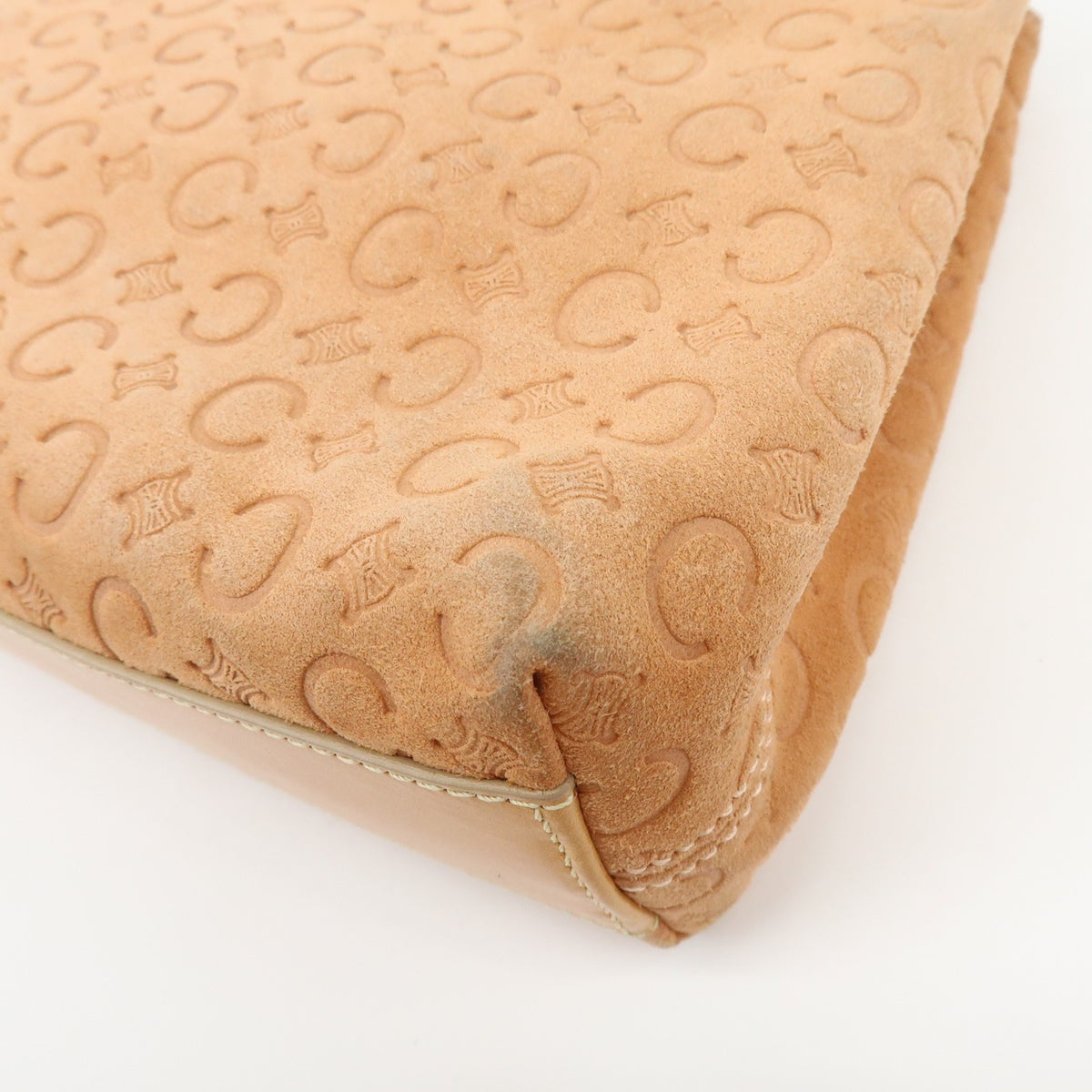 Celine C Macadam Suede, Beige, Suede, Handbag