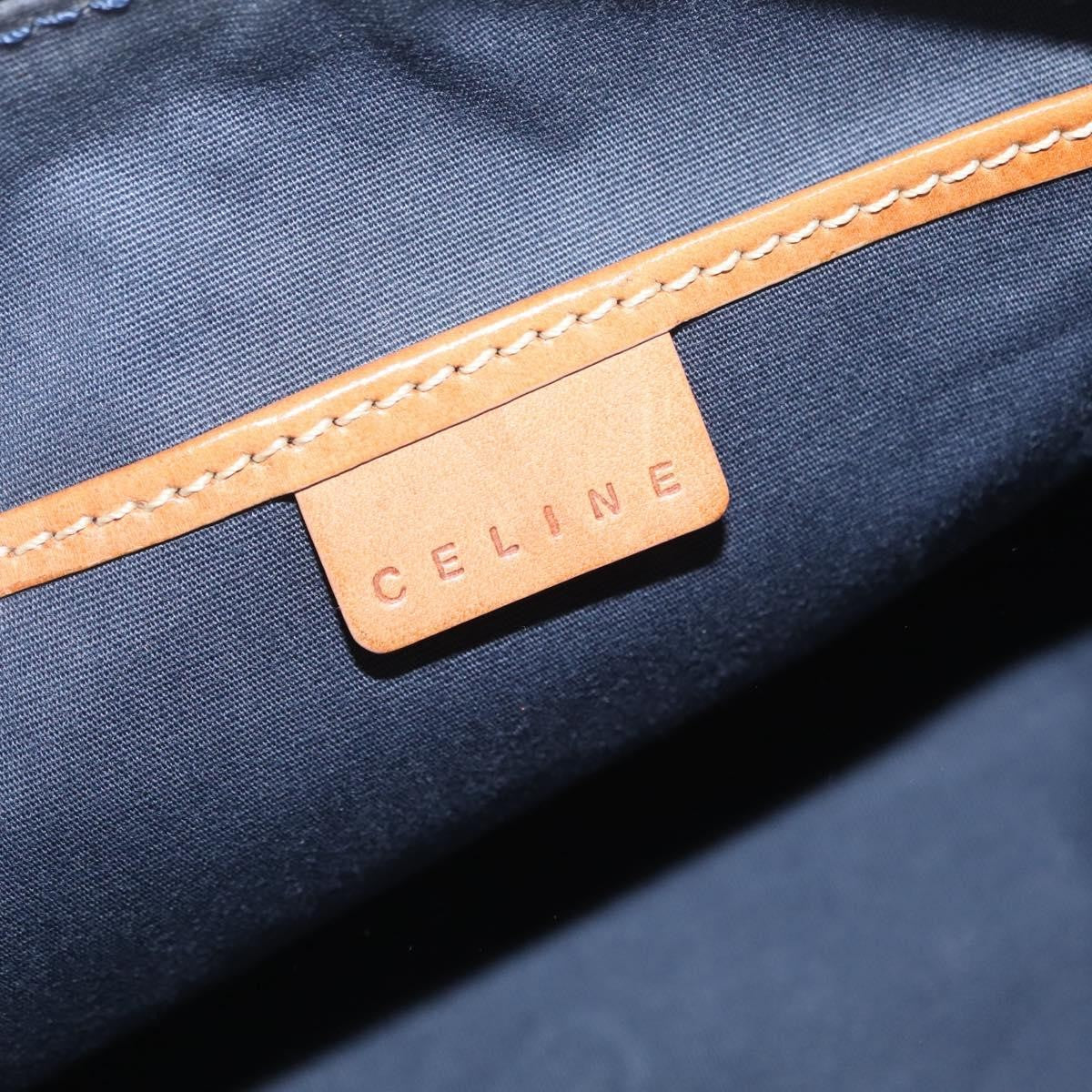 Celine C Macadam Shoulder Suede, Navy, Suede, Handbag
