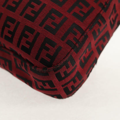 Fendi Baguette Zucchino Canvas, Red, Canvas, Handbag