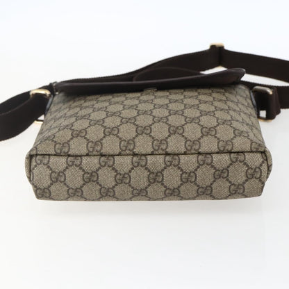 Gucci Flap Messenger GG Coated Canvas, Beige, Canvas, Shoulder Bag