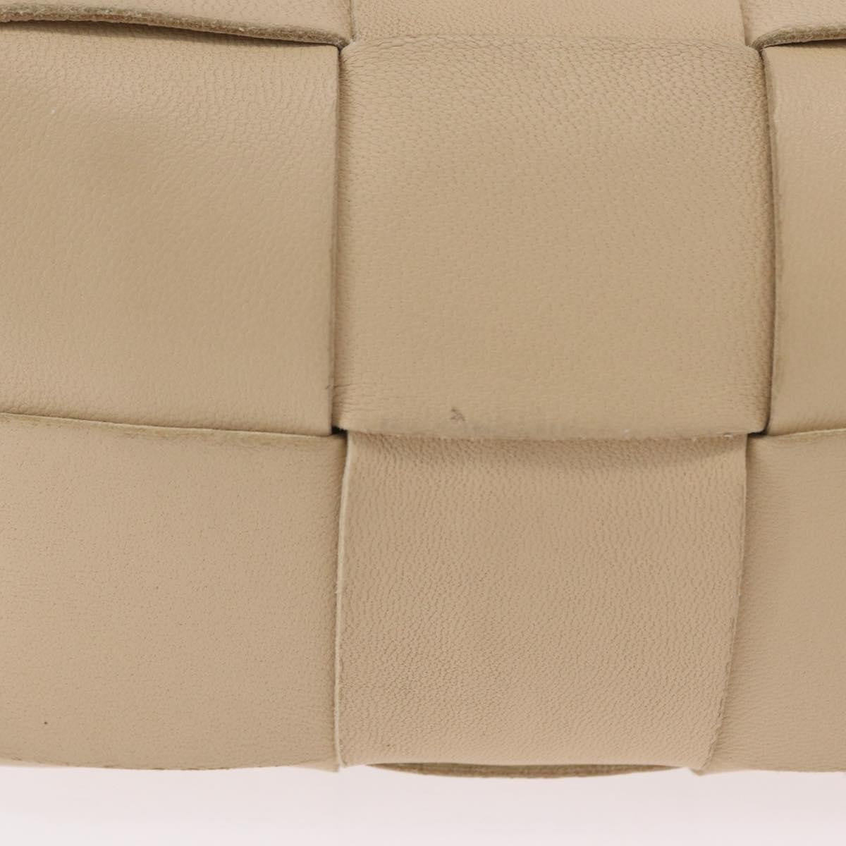 Bottega Veneta Cassette Maxi Intrecciato Leather, Beige, Leather, Crossbody Bag