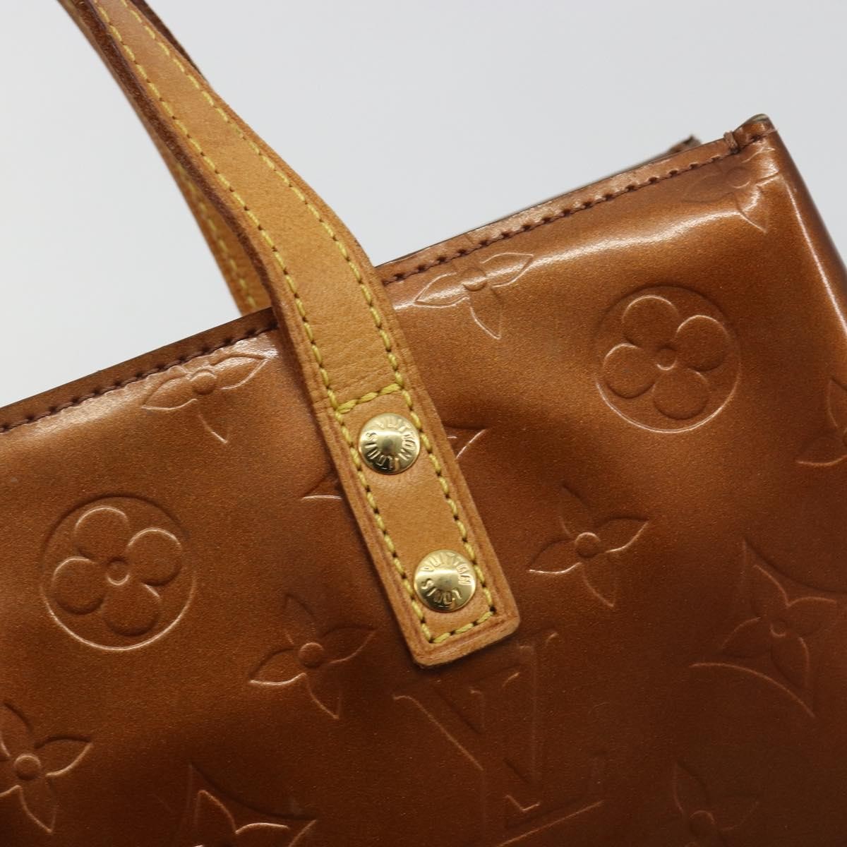 Louis Vuitton Reade Monogram Vernis, Brown, Patent Leather, Handbag
