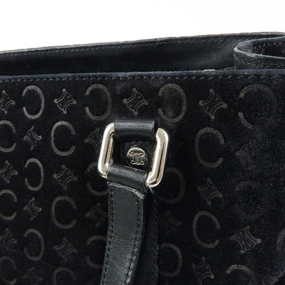 Celine C Macadam Tote PVC leather/ Macadam canvas, Black, Suede, Shoulder Bag