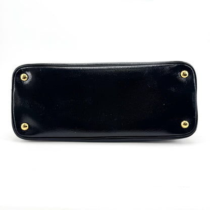 Prada Promenade Vernice Saffiano Leather, Black, Leather, Handbag