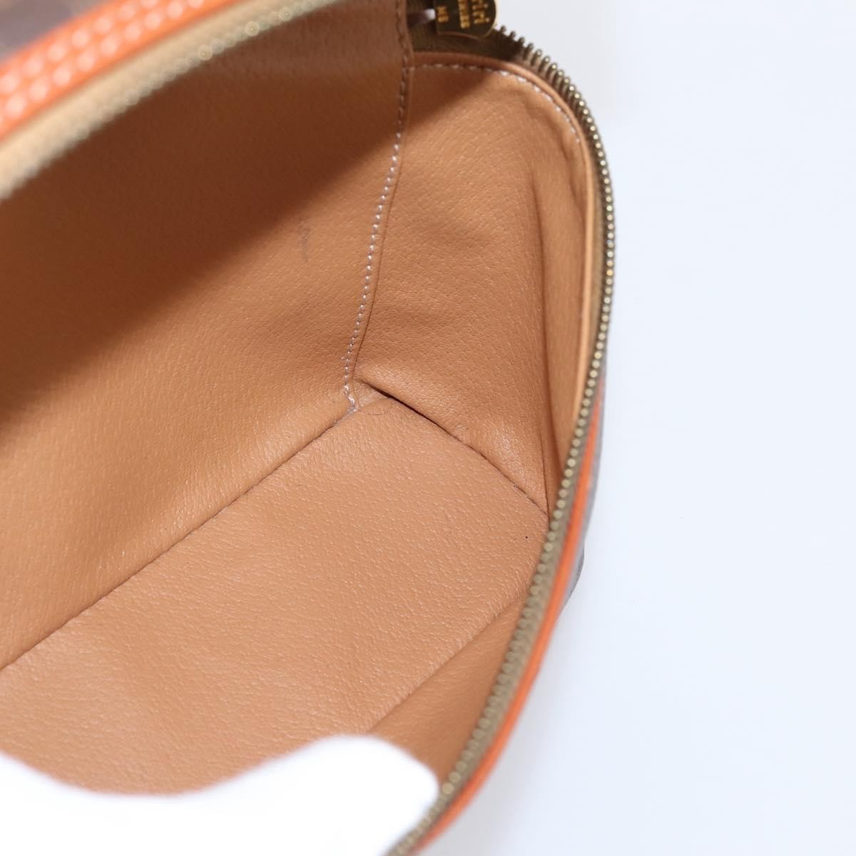 Celine Top Handle Vanity Box Triomphe Coated Canvas, Brown, Canvas, Handbag