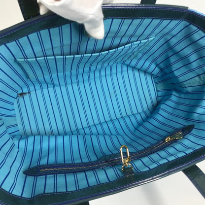 Louis Vuitton Voyage Cosmic Blossom, Blue, Patent Leather, Tote Bag
