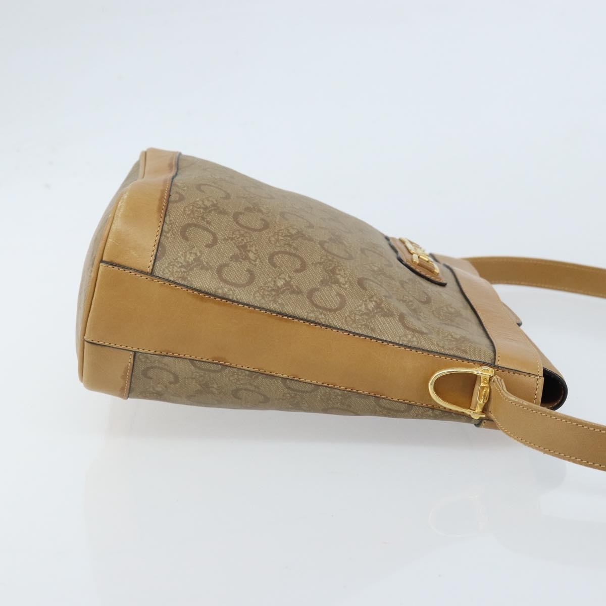 Celine C Sulky Canvas and Leather, Beige, Canvas, Shoulder Bag