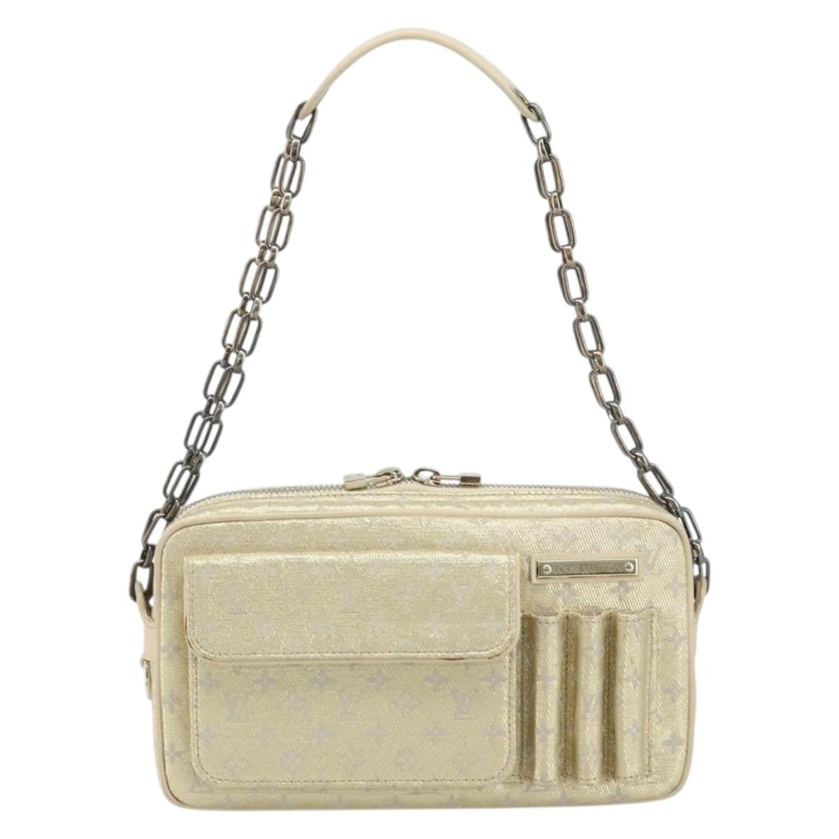 Louis Vuitton McKenna Mini Lin, Gold, Canvas, Shoulder Bag