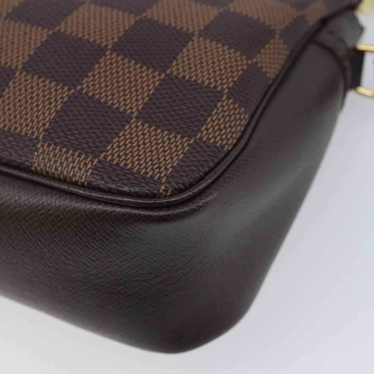 Louis Vuitton Trousse Make Up Damier, Brown, Canvas, Clutch