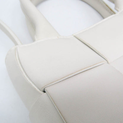 Bottega Veneta Cassette Convertible Maxi Intrecciato Leather, White, Leather, Tote Bag