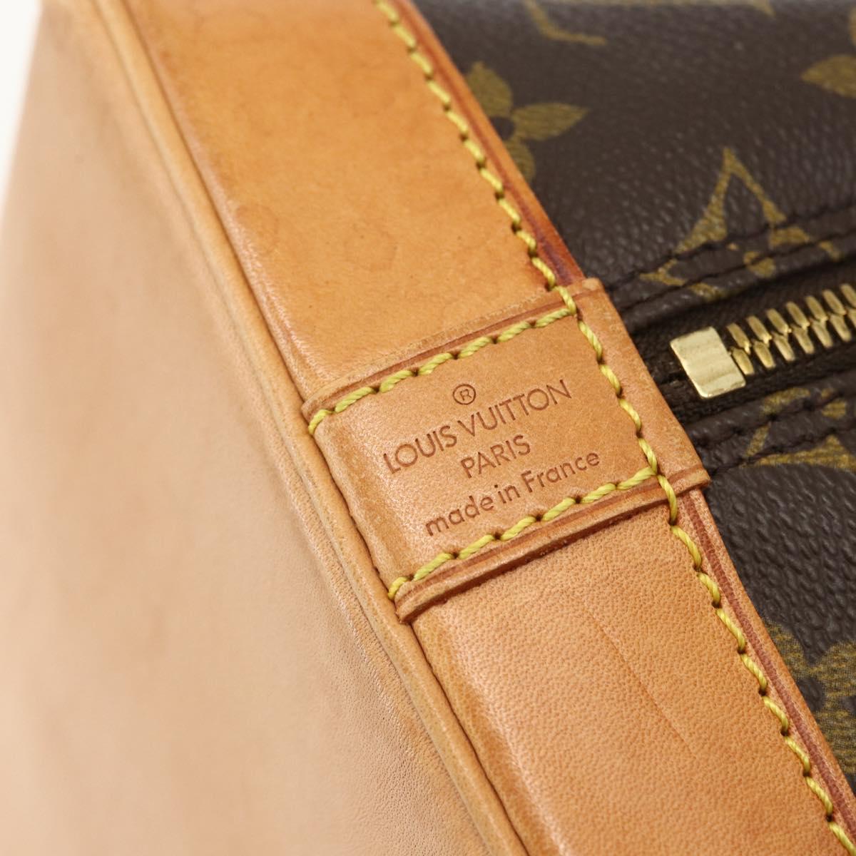 Louis Vuitton Alma Handbag Monogram Canvas, BROWN, CANVAS, Handbag