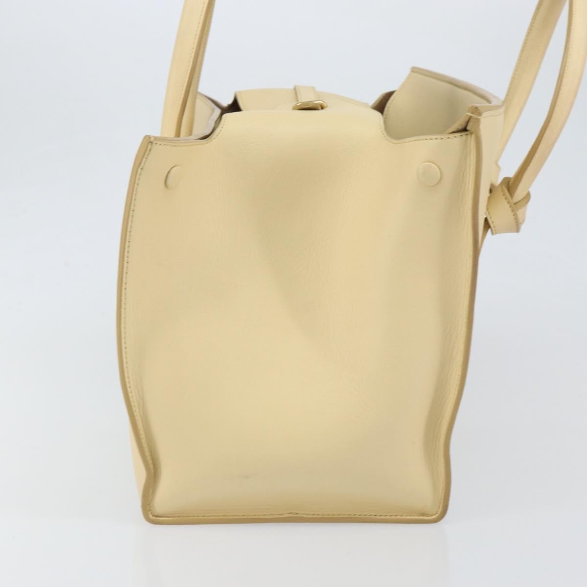 Celine Tie Tote Leather, Beige, Leather, Tote Bag