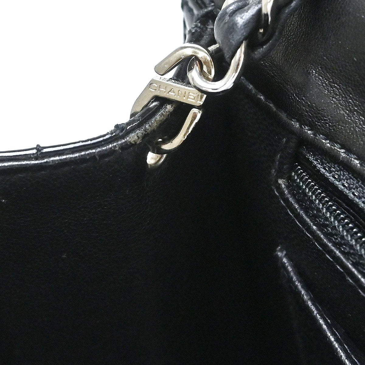Chanel Reissue Flap Quilted Jersey with Patent, Black, Canvas, Shoulder Bag