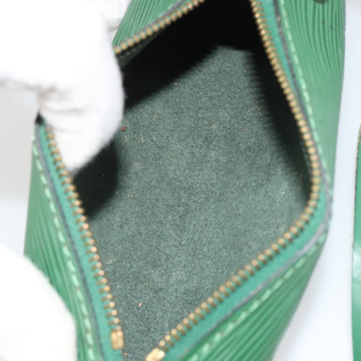 Louis Vuitton Soufflot Pochette Epi Leather, Green, Leather, Clutch