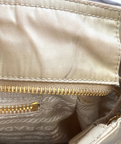 Prada Re-Edition 1978 Pocket Re-Nylon with Saffiano Leather, Beige, Nylon, Tote Bag